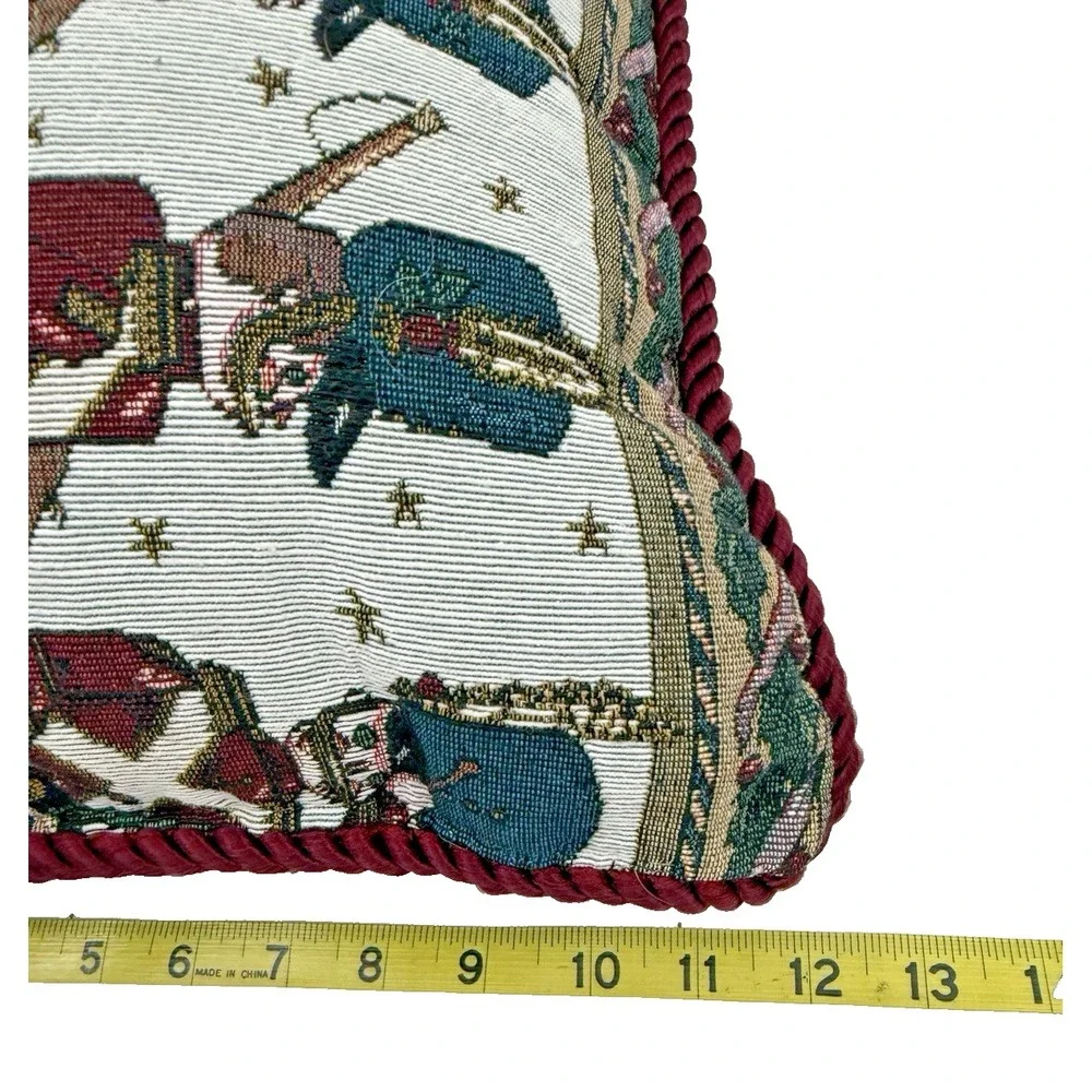 Vintage Newport Tapestry Christmas Toy Soldier Throw Pillows 22